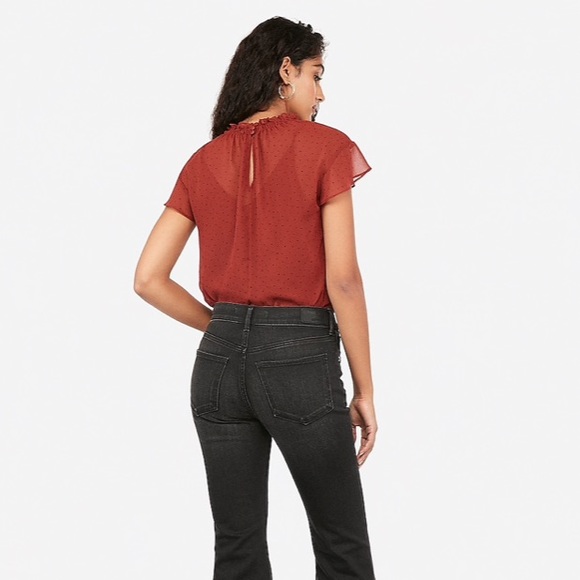 Express Ruffle Neck Top - Picture 3 of 5